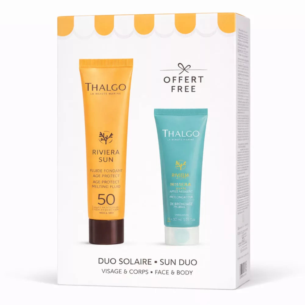 Thalgo SUN DUO Napvédő Csomag – SPF50 Fényvédő 50ml + AJÁNDÉK Napozás Utáni Hűsítő Tej 30ml
