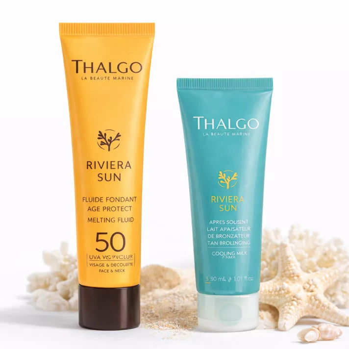 Thalgo SUN DUO Napvédő Csomag – SPF50 Fényvédő 50ml + AJÁNDÉK Napozás Utáni Hűsítő Tej 30ml