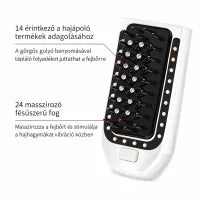 Elektromos fejbőrmasszírozó hajápoló adagolóval – hajerősítő masszírozó fésű