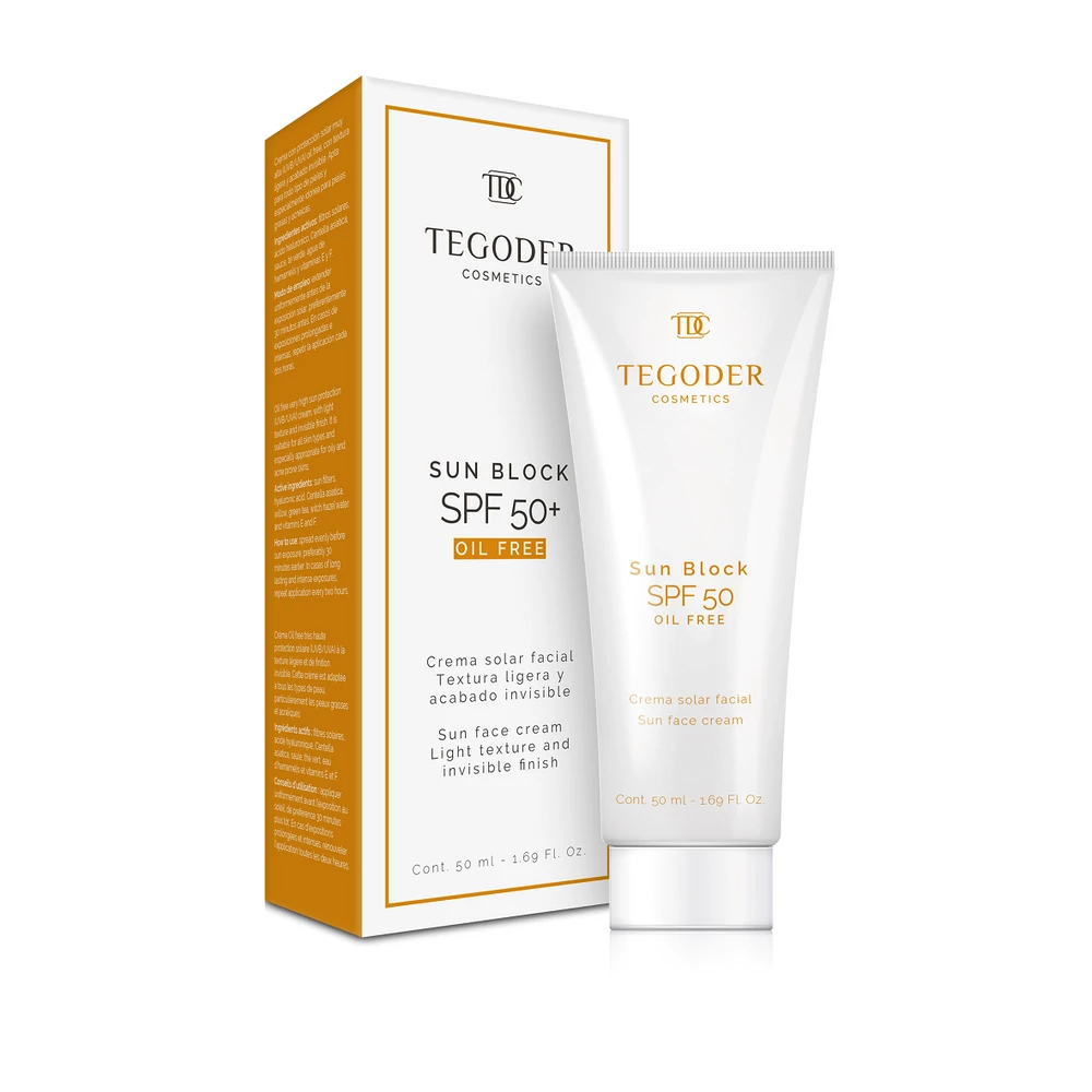 Tegoder Sun Block oil free SPF 50+ olajmentes zsíros, problémás bőrök számára